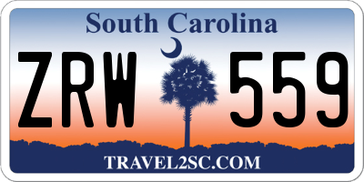 SC license plate ZRW559