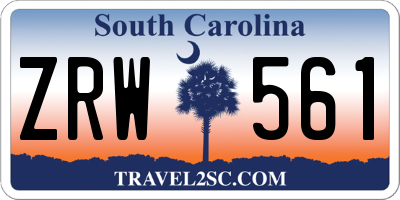 SC license plate ZRW561