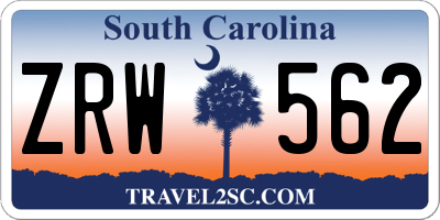 SC license plate ZRW562