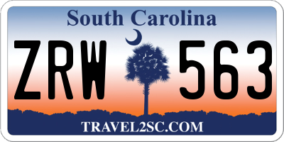 SC license plate ZRW563