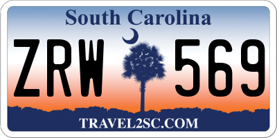 SC license plate ZRW569