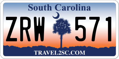 SC license plate ZRW571