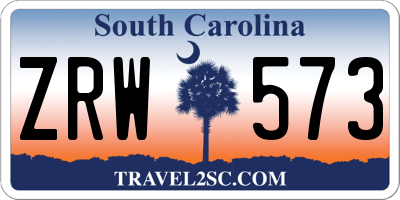 SC license plate ZRW573