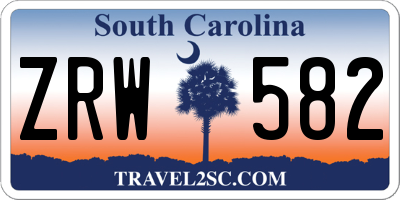 SC license plate ZRW582