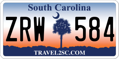 SC license plate ZRW584