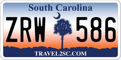 SC license plate ZRW586