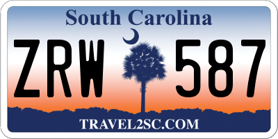 SC license plate ZRW587