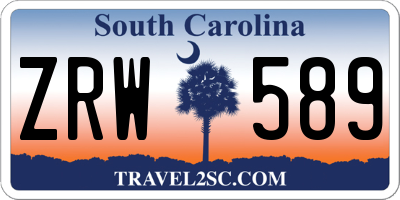 SC license plate ZRW589