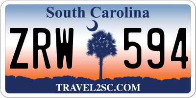 SC license plate ZRW594