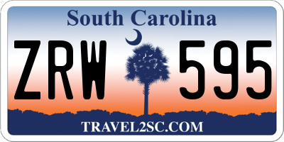 SC license plate ZRW595