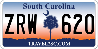 SC license plate ZRW620