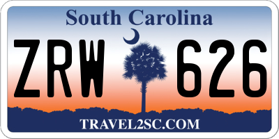 SC license plate ZRW626