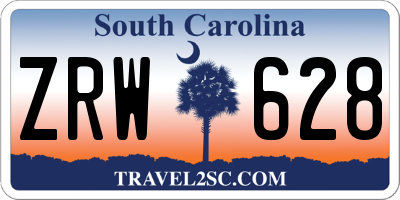 SC license plate ZRW628