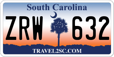 SC license plate ZRW632