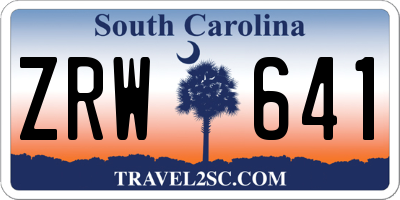 SC license plate ZRW641