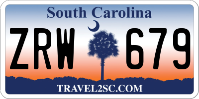 SC license plate ZRW679