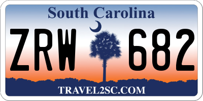 SC license plate ZRW682