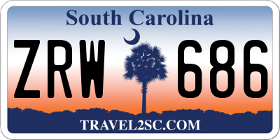 SC license plate ZRW686