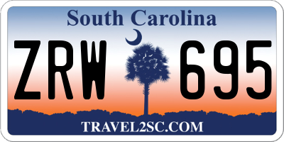 SC license plate ZRW695