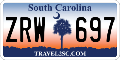 SC license plate ZRW697