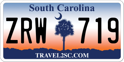 SC license plate ZRW719