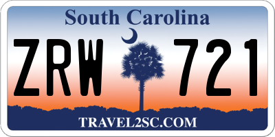 SC license plate ZRW721