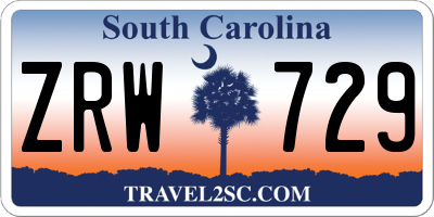 SC license plate ZRW729
