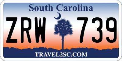 SC license plate ZRW739
