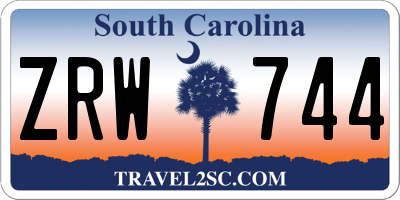 SC license plate ZRW744