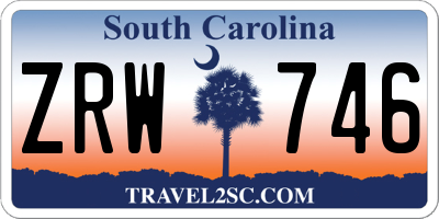 SC license plate ZRW746