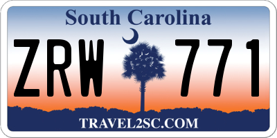 SC license plate ZRW771