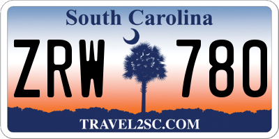 SC license plate ZRW780