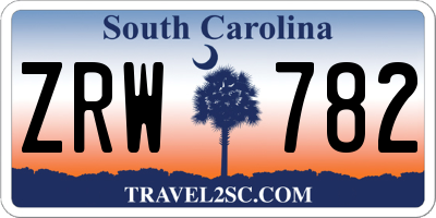 SC license plate ZRW782