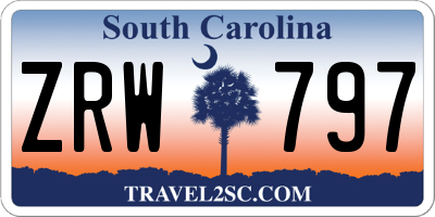 SC license plate ZRW797