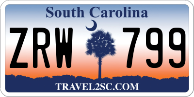SC license plate ZRW799