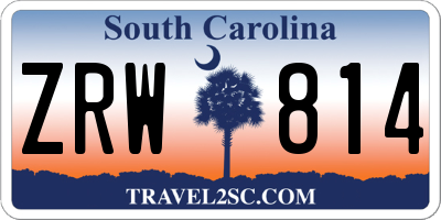 SC license plate ZRW814