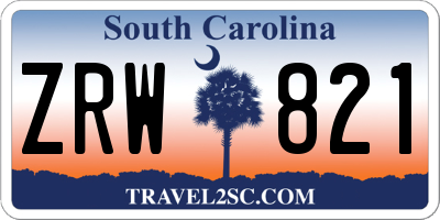SC license plate ZRW821
