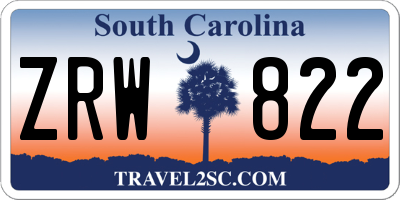 SC license plate ZRW822