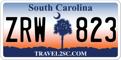 SC license plate ZRW823