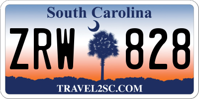 SC license plate ZRW828