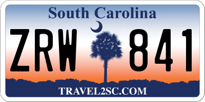 SC license plate ZRW841