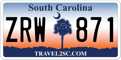 SC license plate ZRW871