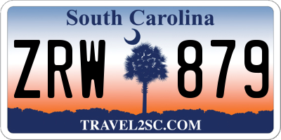 SC license plate ZRW879