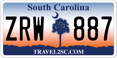 SC license plate ZRW887