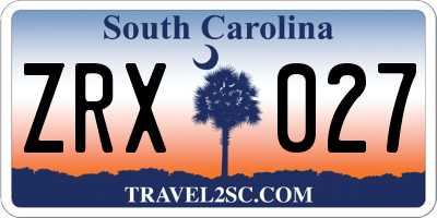 SC license plate ZRX027