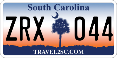 SC license plate ZRX044