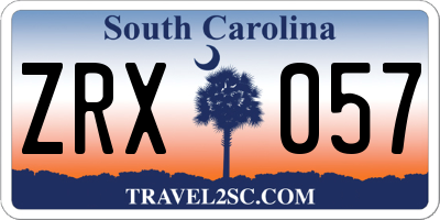 SC license plate ZRX057