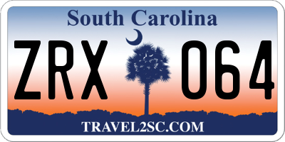 SC license plate ZRX064