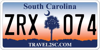 SC license plate ZRX074