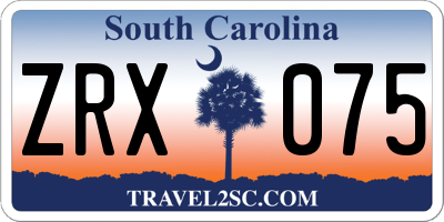 SC license plate ZRX075